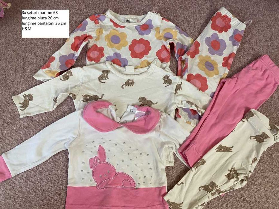 Lot bluza pantaloni bebe copii marime 68 sau 74 iarna primavara