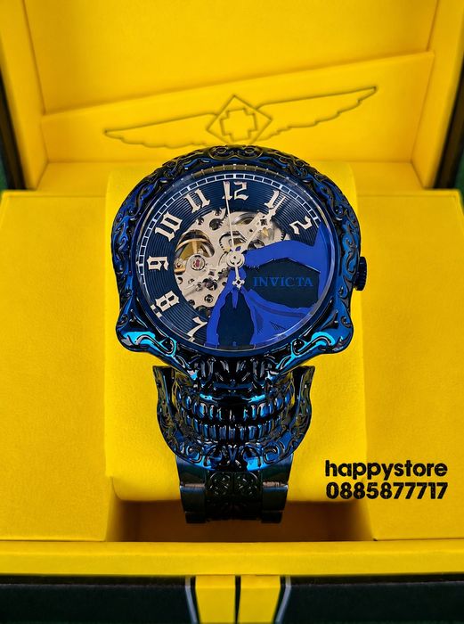 INVICTA Skull blue automatic 51 mm, Инвикта нов ръчен часовник