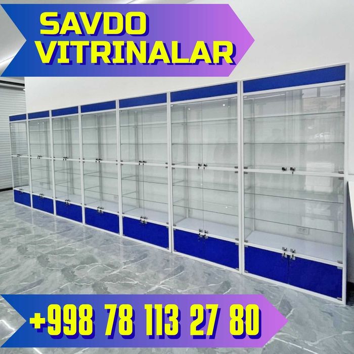 Oynaly prilavkalar, Акция, savdo uskunalari vitrinalar stellajlar