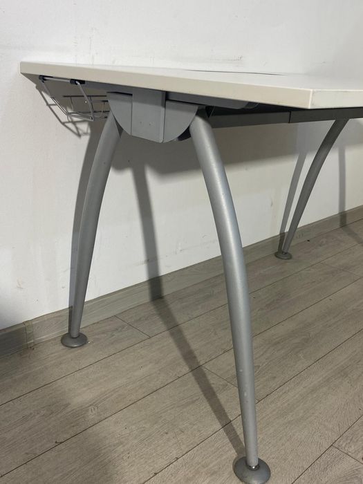 6 Buc. Birou 120X75 cm; Masă de Lucru cu Structură Metalică F. Solidă
