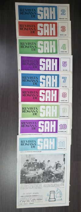 Colecție Revista Română de Șah anii '80 – set aproape complet, vintage