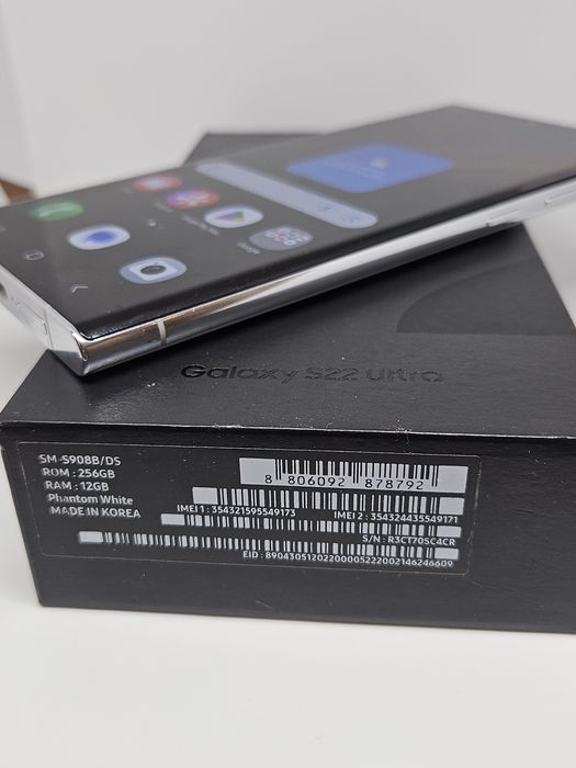 Samsung Galaxy S22 Ulrtra  256Gb/12Ram Phantom White