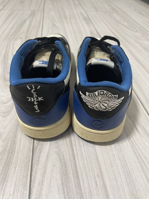 Jordan 1 travis scott fragment low blue