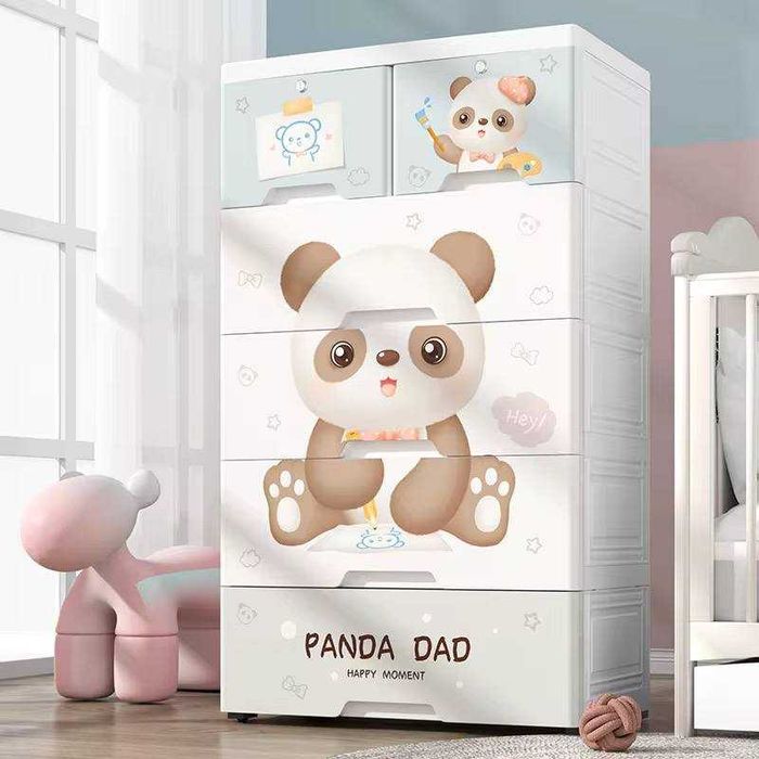 детский пластиковый комод. Panda Dad Happy Homest 113 x 65 x 38