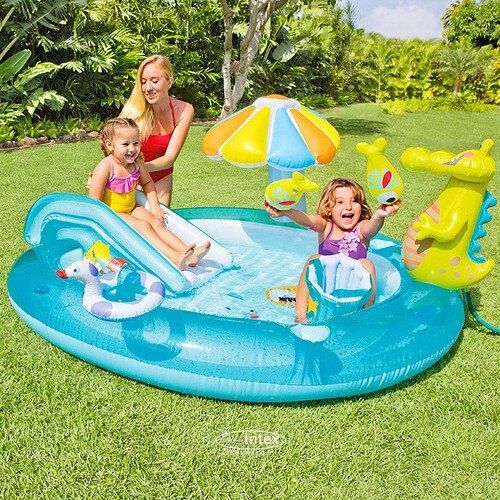 Надувной бассейн  201х170х84 см "Крокодильчик". БЕСПЛАТНО Доставка