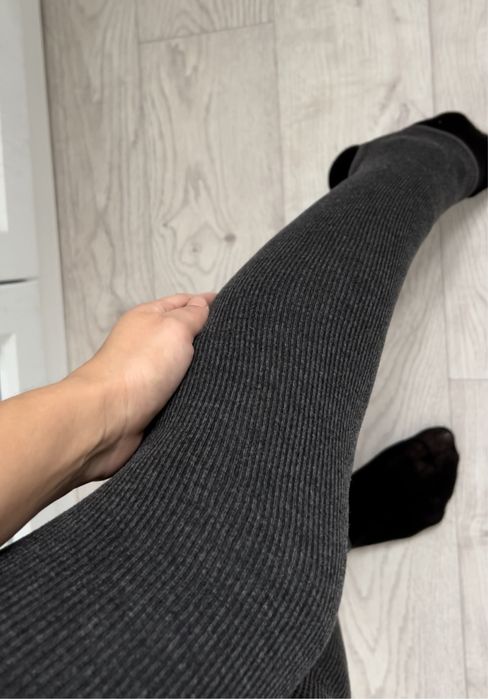 Теплые леггинсы из хлопка