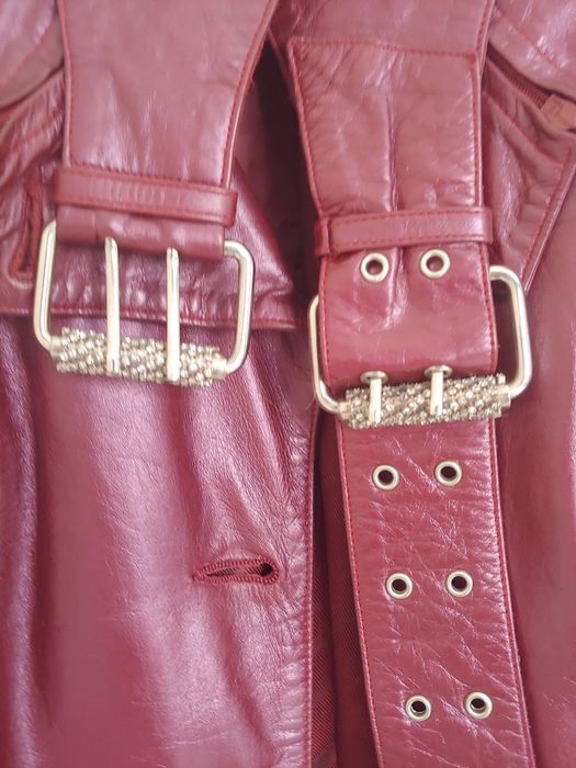 Плащ кожаный -треч