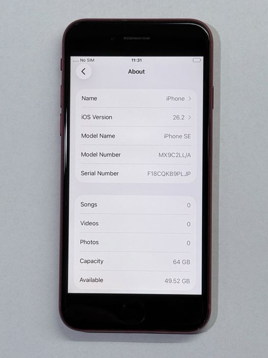 iPhone SE2020 Red 100% battery