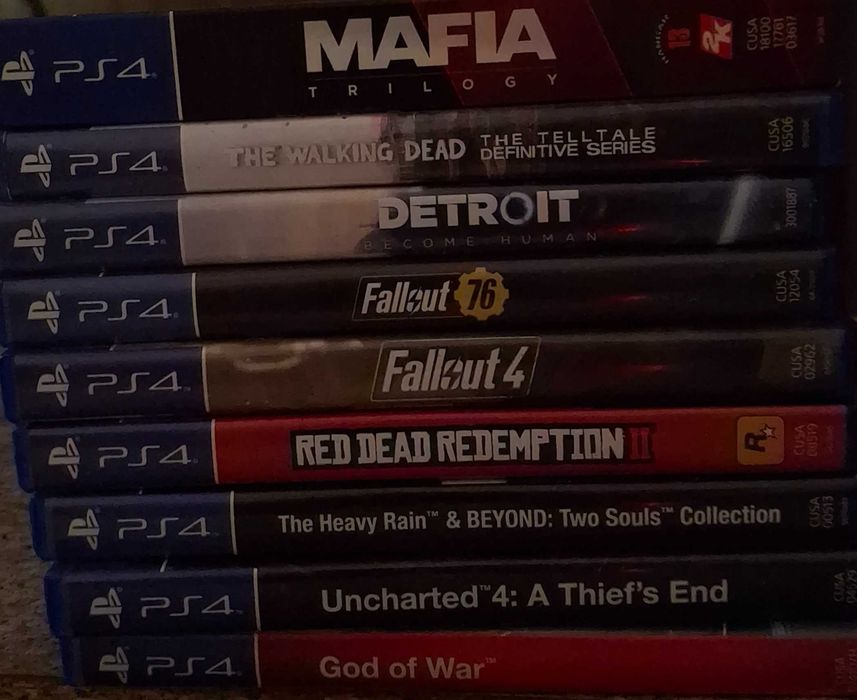 Комплект PS4 игри – Red Dead Redemption 2, God of War, Detroit, Mafia Trilogy