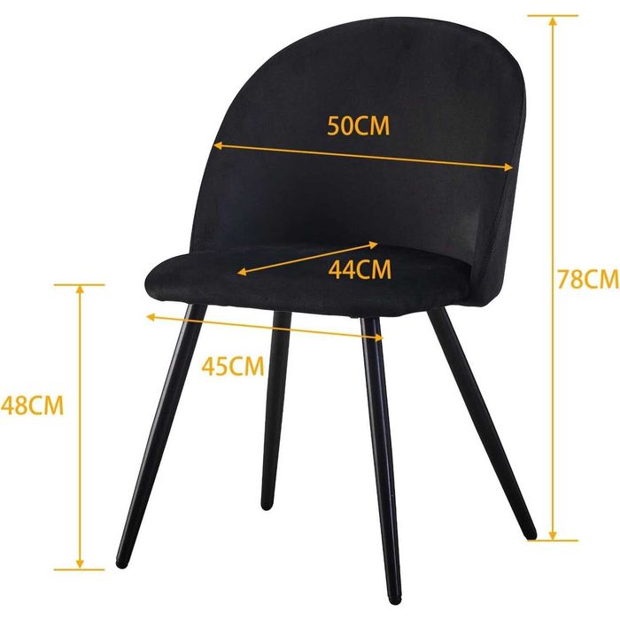 ПРОМОЦИЯ Трапезни столове–CLIPOP C-U-DC-0074BL дамаска от кадифе–2 бр.