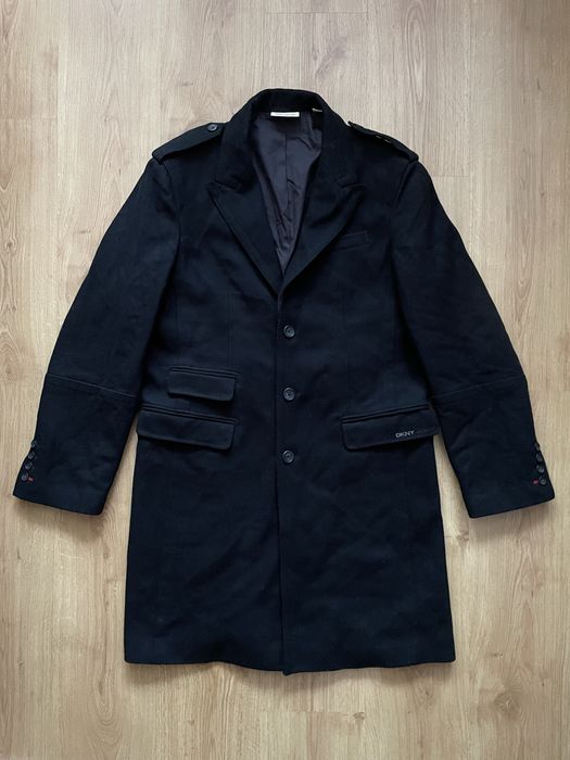 DKNY Wool Coat Black L