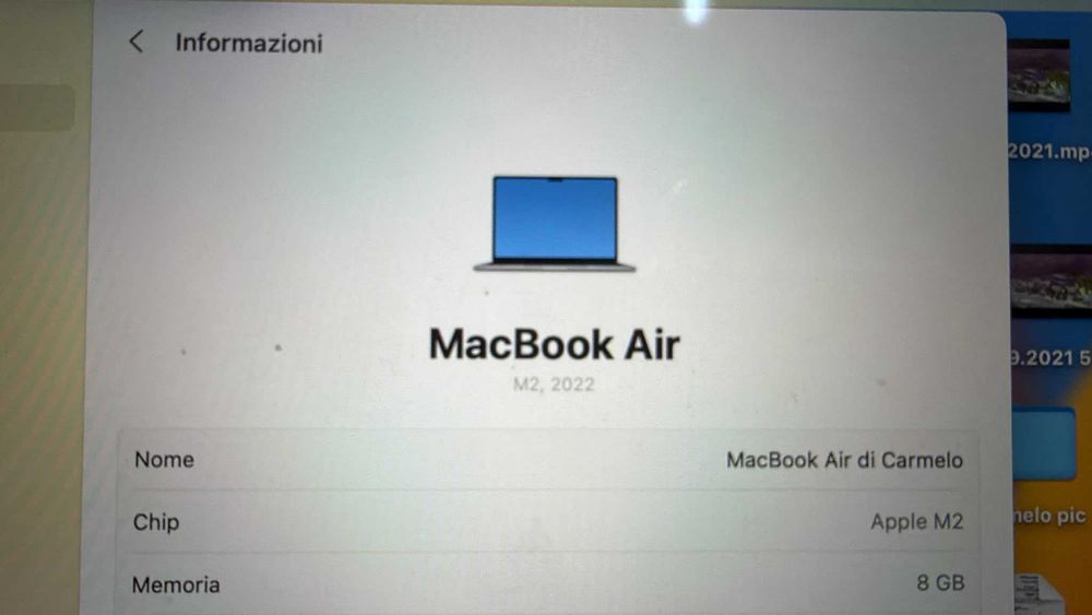 Macbook Air 13" M2 256GB 2022