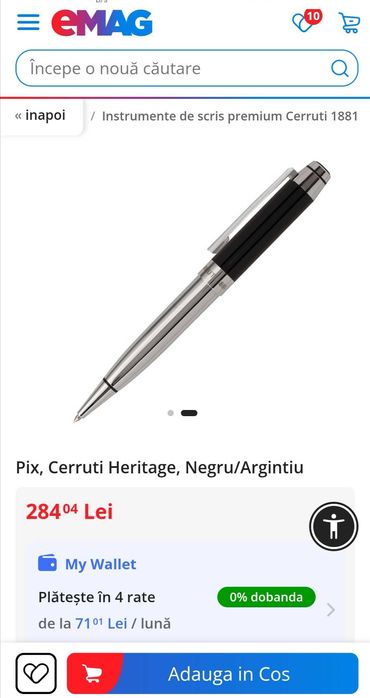 Pix Cerruti 1881, nou, in cutie