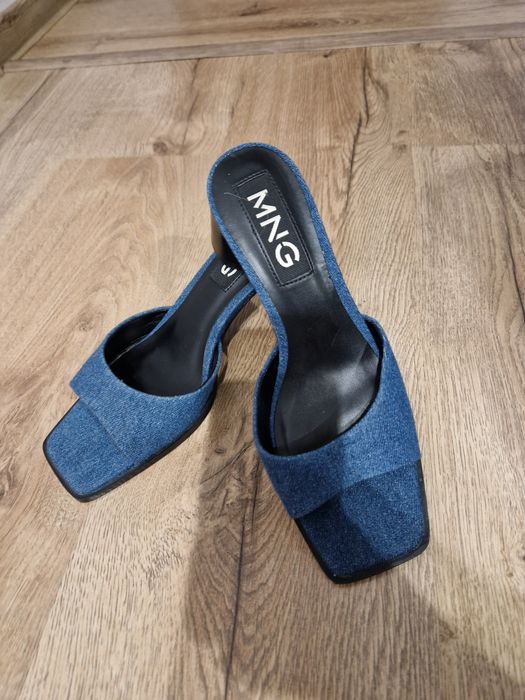 Papuci denim Mango