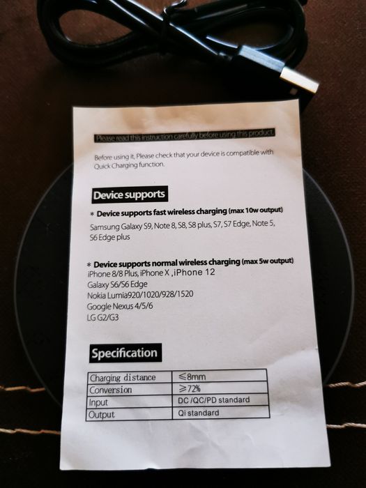 Incarcatore wireless fast charger