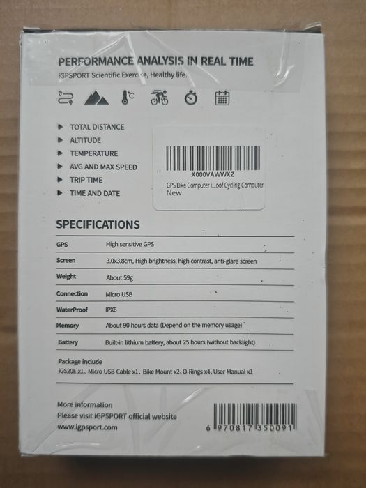 Ciclocomputer gps iGS20E