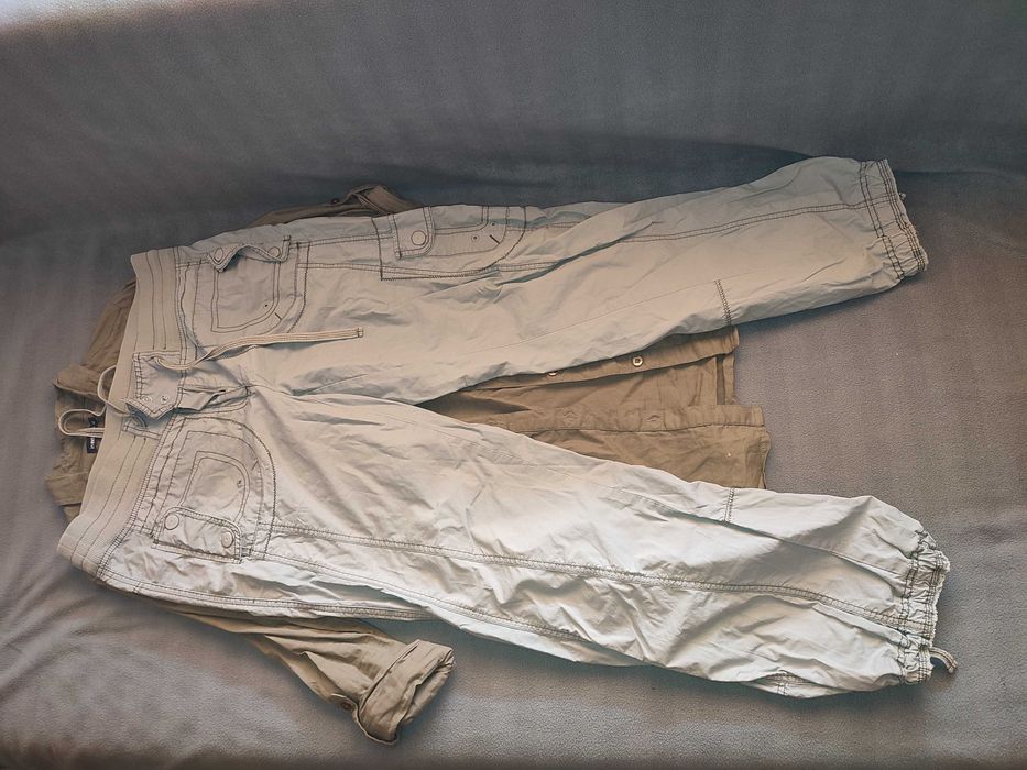Lot haine marimea L camasa lunga pantaloni sport 2 curele curea piele