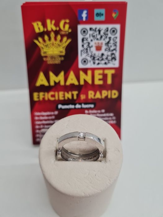 Inel din aur 18K cu diamante Amanet BKG