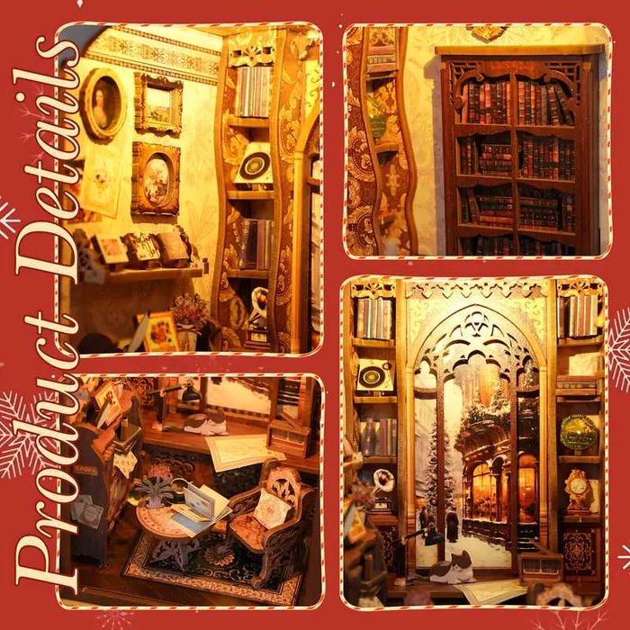 Сглобяем Модел за Библиотека, Разделител на Книги, BOOK NOOK, 3Д Пъзел