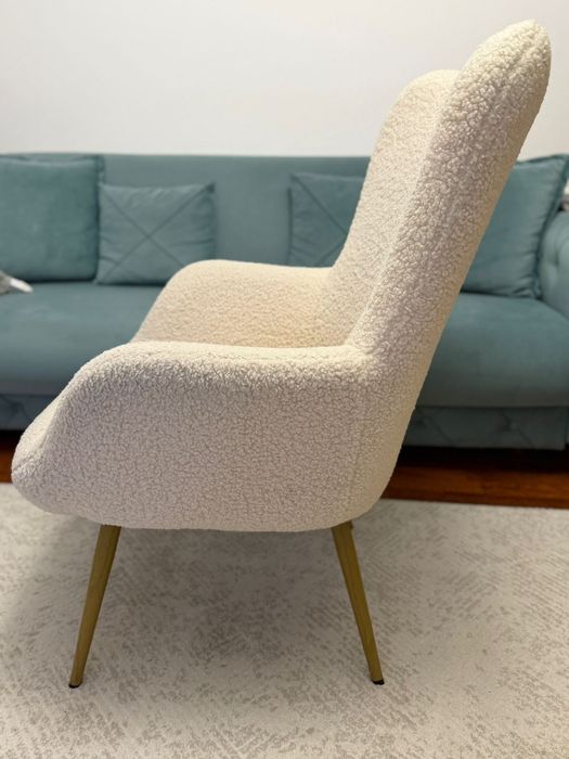 Fotoliu alb-crem leaving