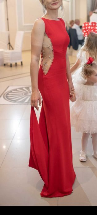 Rochie de nasa, lunga rosie