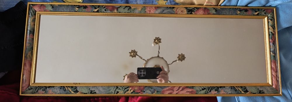 Oglinda vintage rama lemn