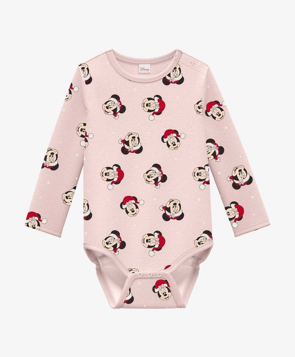 Set 2 body-uri fete/fetite/bebe 74 cm , 6-9 luni, Disney, Crăciun