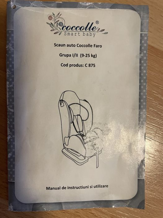 Scaun auto DHS Baby 9-25 kg COCCOLLE FARO, rosu