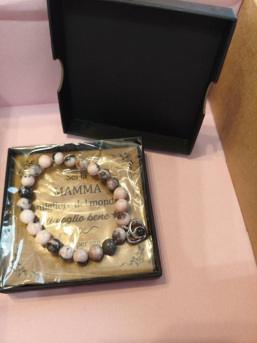 Brățară ‘Te iubesc în 100 de Limbi’ Pietre Naturale, Nouă în Cutie