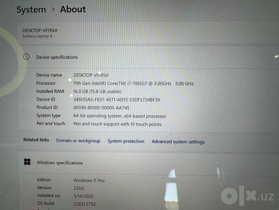 Microsoft Surface laptop 4