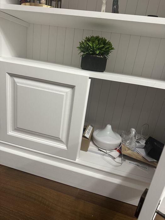 Mobila de living din lemn masiv de brad si stejar alba