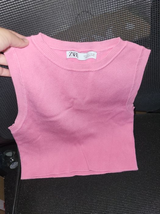 Crop top tricou bluza Zara