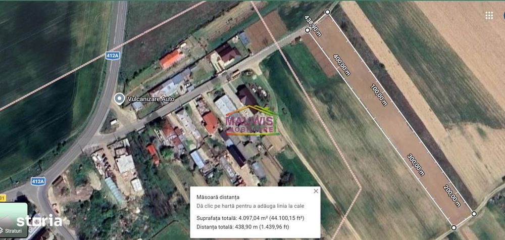 Vand teren com Ograzeni - Hoabaia - 1 ora fata de Universitate