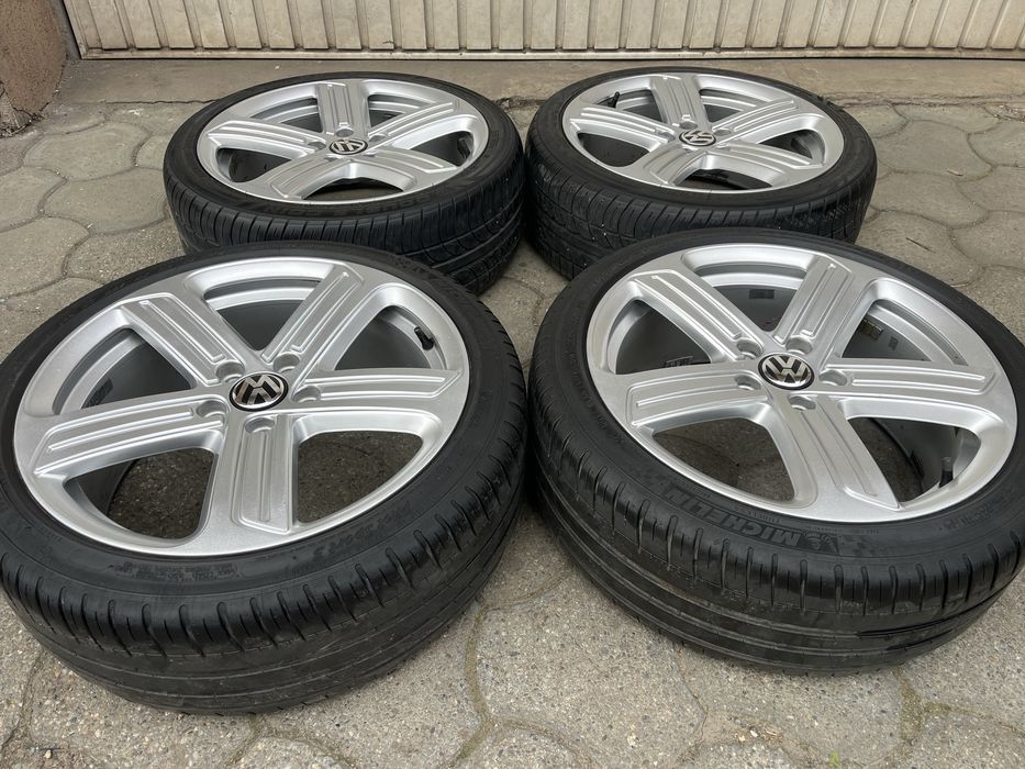 Jante aliaj 5x112mm, anvelope vara 225/40 R18, VW Golf 5/6/7/8 Touran Eos Jetta, Seat, Skoda, Audi A3