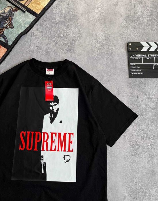 Scarface x Supreme черна тениска Supreme