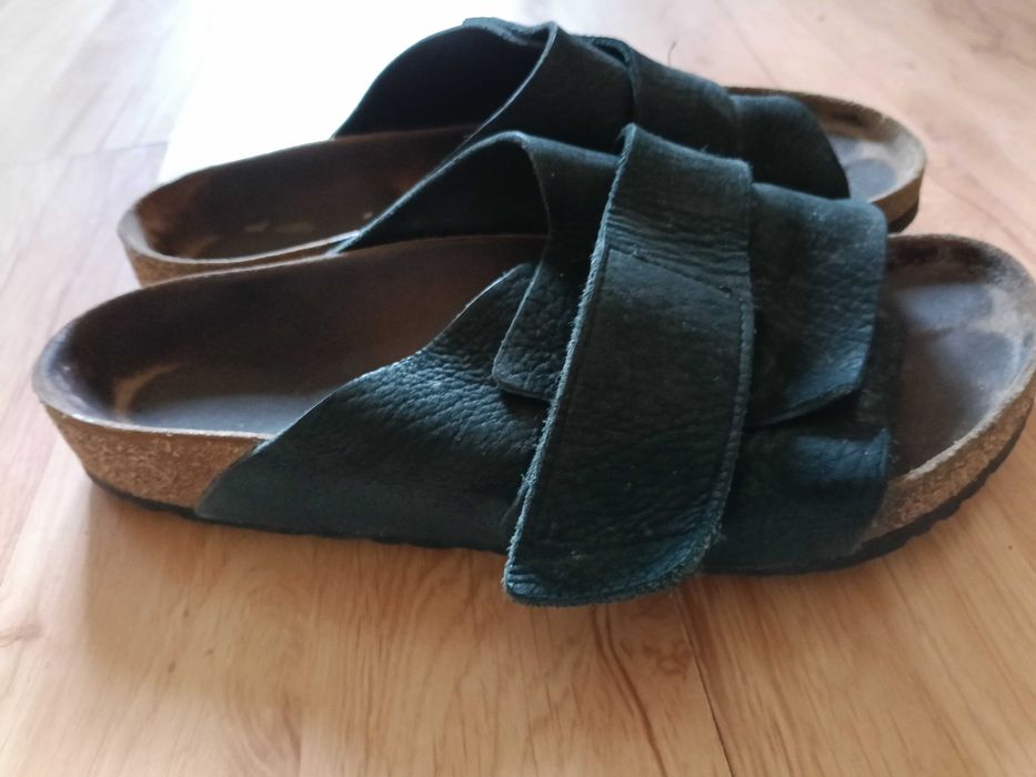 Birkenstock черни сини мъжки сандали чехли 45 46 естествена кожа