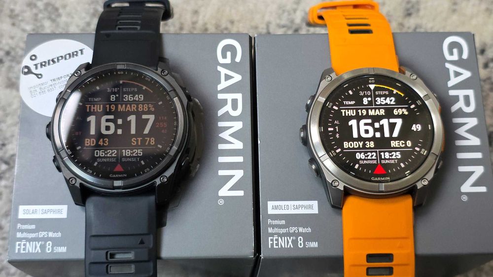Garmin Fenix 8 display amoled sapphire, titan, 51 mm cu garantie