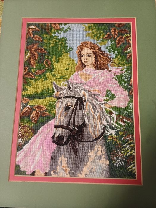 Goblen lucrat manual – punct clasic italian, după schiță originală