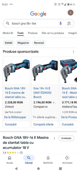 Foarfeca tabla Bosch GNA 18V-16E E nouă
