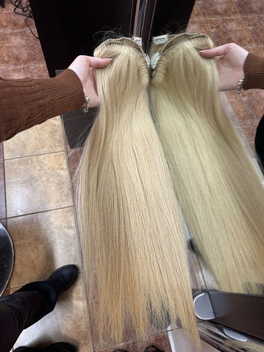 Екстеншъни  естествена коса на щипки 200 грама