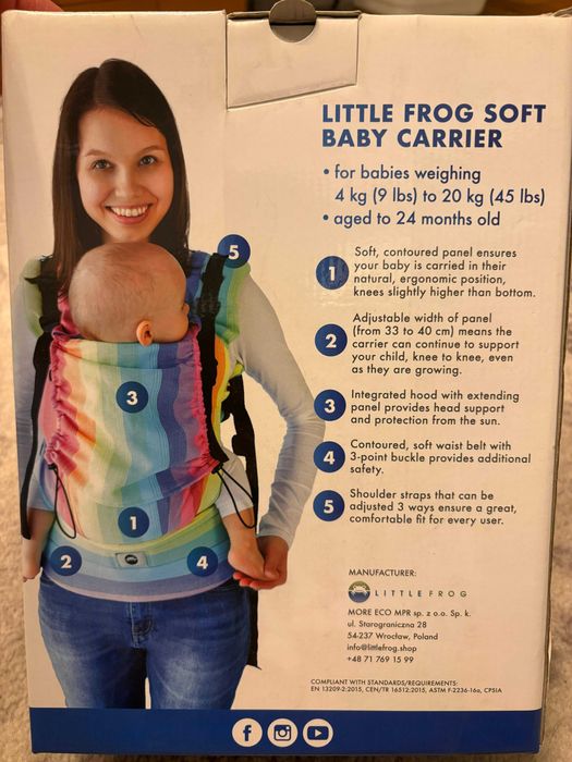Marsupiu ergonomic Baby Carrier Little Frog - Dark Spectrolite
