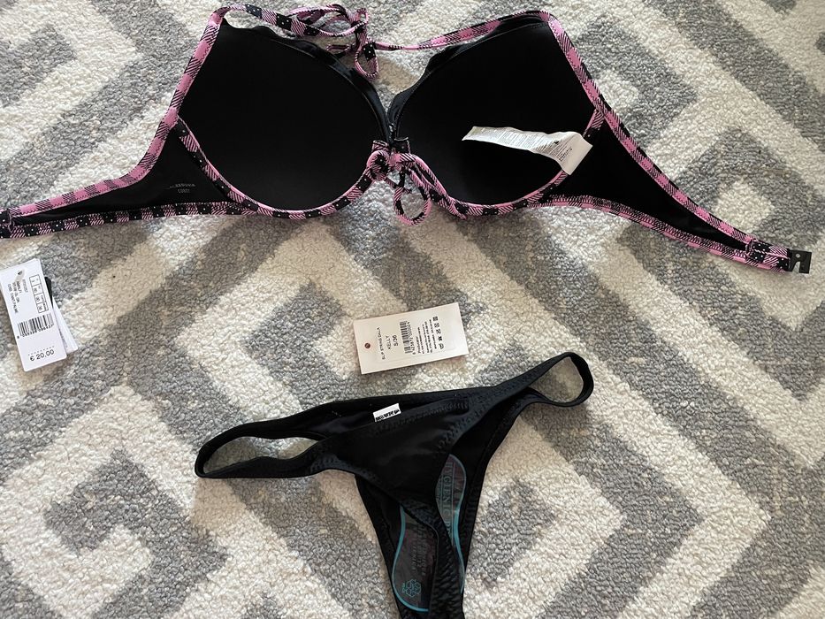 Costum baie slip tanga, sutien cupe, slip s, sutien s sau xs sau m / l