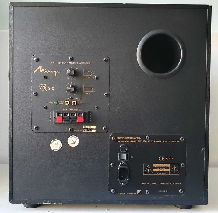Mirage FRX S 10 subwoofer bas activ 25 cm 100W muzica