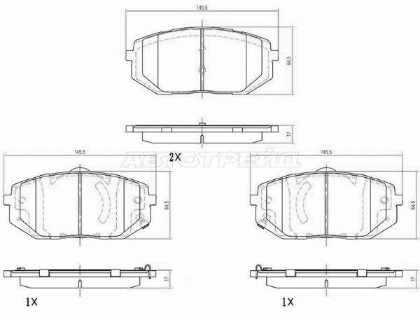 Колодки тормозные Спереди       Hyundai Tucson