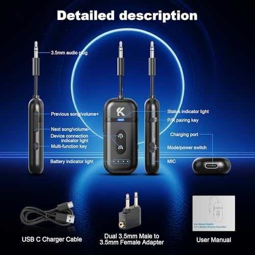 Нов AUX Bluetooth 5.4 предавател приемник за TV кола самолет аудио адаптер