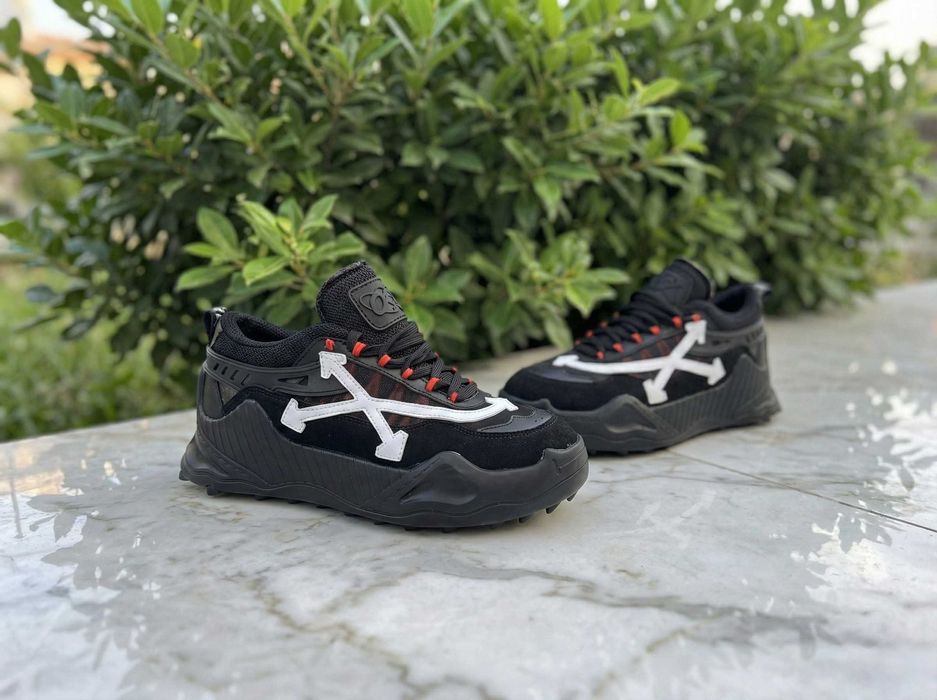 Adidasi Off WHITE Odsy 1000 Negru-Alb - Full Box