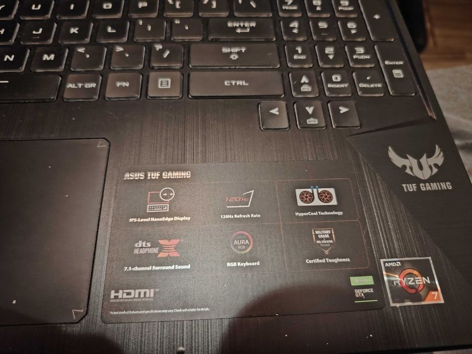 Laptop gaming asus tuf fx505du