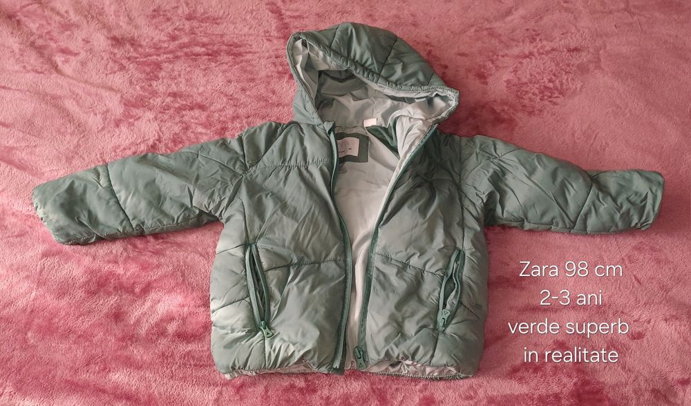 Geaca pufoasa copii Zara 98 cm