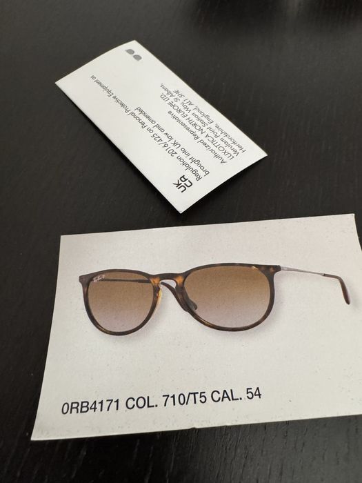 Ochelari de soare Ray-Ban originali, model Erika RB4171