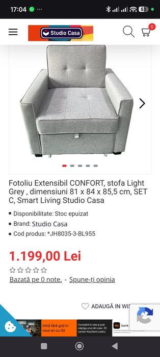 Fotoliu extensibil, cumpărat de un an și extins singura dată